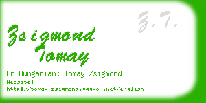 zsigmond tomay business card